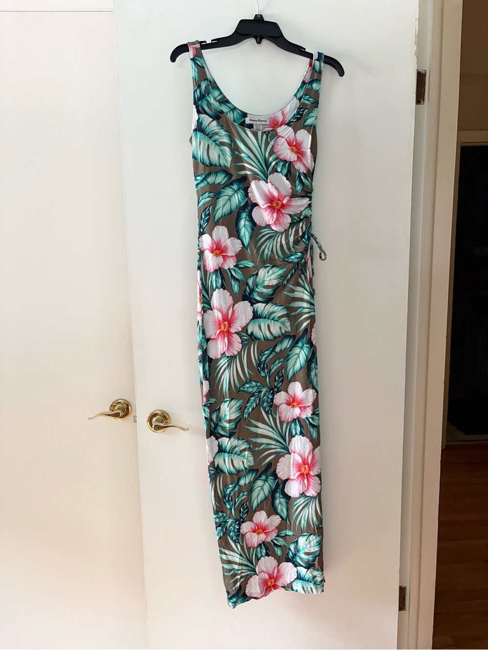 Tommy Bahama Hawaiian tropical floral hibiscus maxi dress XS